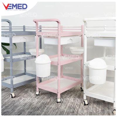 Xe đẩy spa 3 tầng có thùng rác HMTL-5030