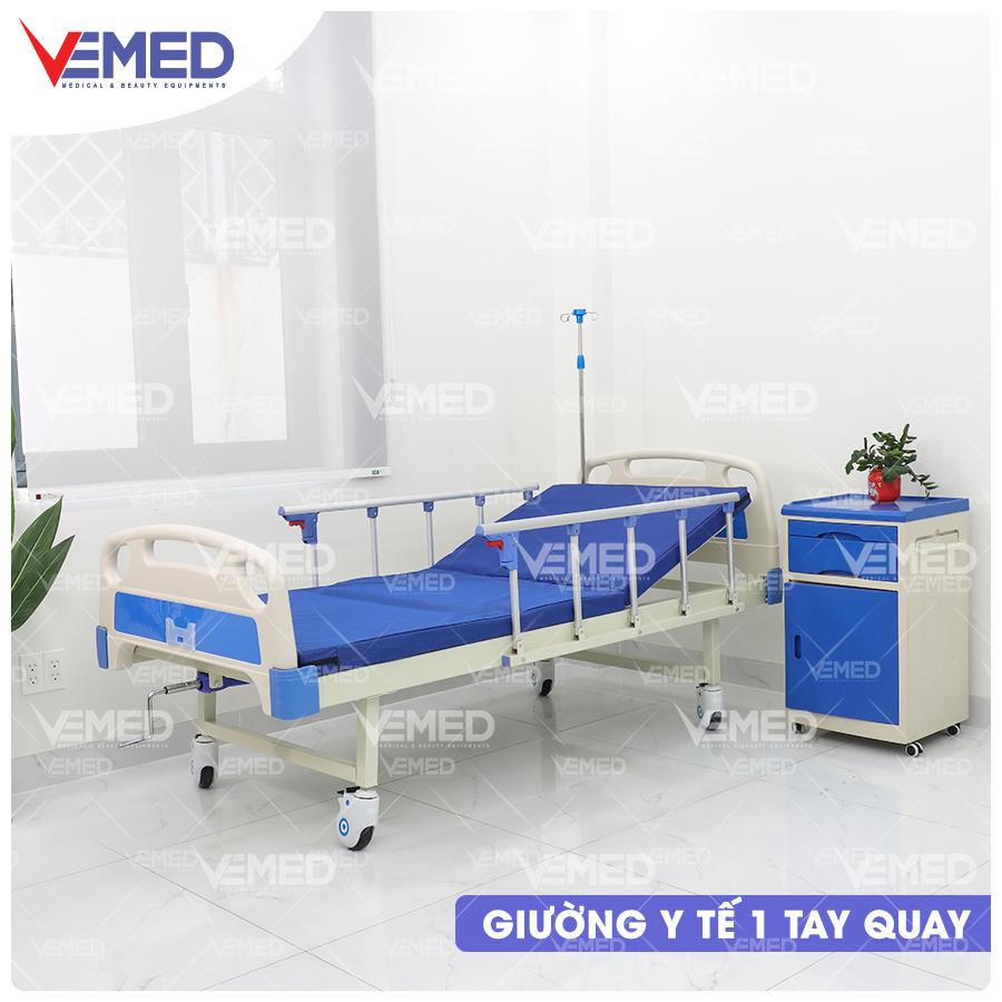 Giường bệnh nhân chỉnh cơ 1 tay quay Hi-MEC HMHB-1010 - Hình ảnh 2