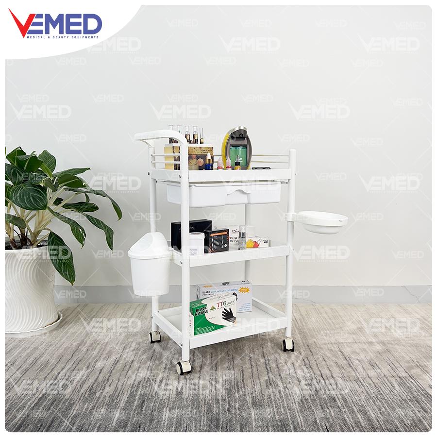 Xe đẩy spa 3 tầng có thùng rác HMTL-5030 - Hình ảnh 3