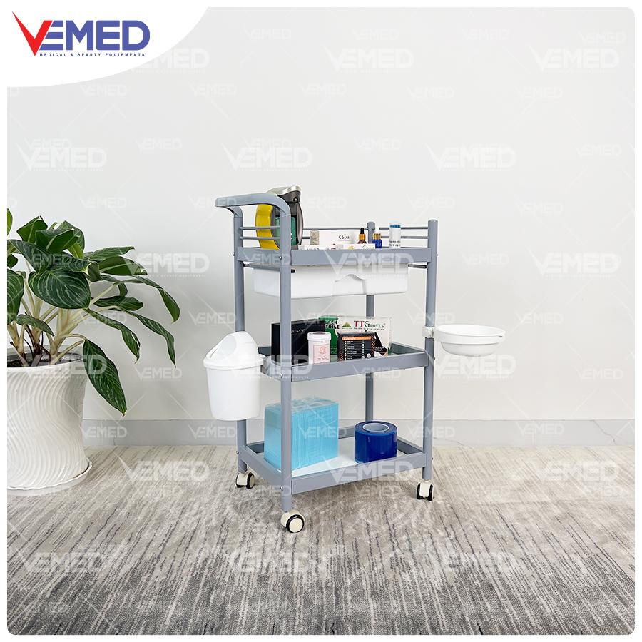 Xe đẩy spa 3 tầng có thùng rác HMTL-5030 - Hình ảnh 4