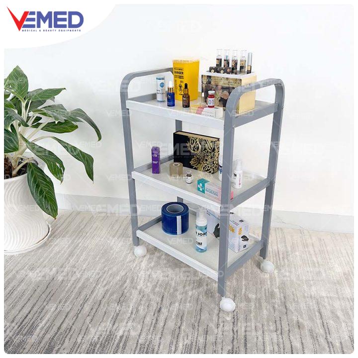 Xe đẩy dụng cụ spa 3 tầng cao cấp HMTL-5050 - Hình ảnh 2