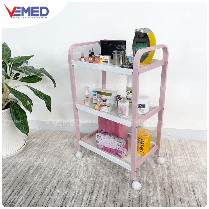 Xe đẩy dụng cụ spa 3 tầng cao cấp HMTL-5050