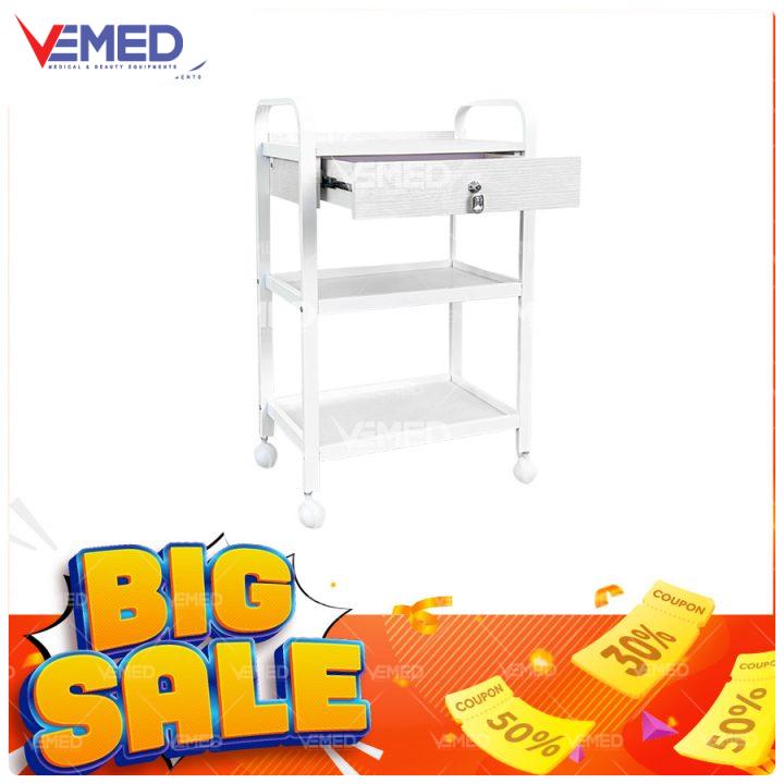 Xe đẩy dụng cụ spa có hộc tủ khóa cao cấp HMTL-5040