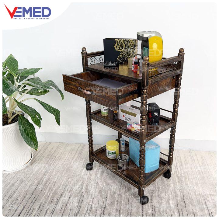 Xe đẩy dụng cụ thẩm mỹ 3 tầng cao cấp HMTL-5060 - Hình ảnh 2