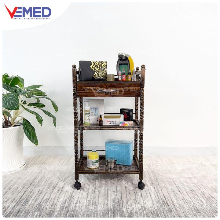 Xe đẩy dụng cụ thẩm mỹ 3 tầng cao cấp HMTL-5060
