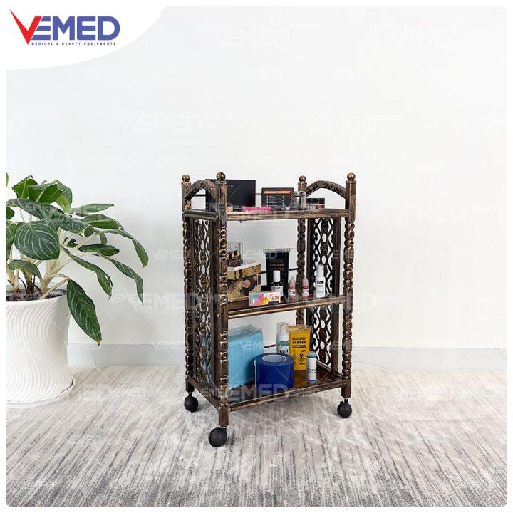 Xe đẩy spa 3 tầng kiểu dáng cổ điển HMTL-5080