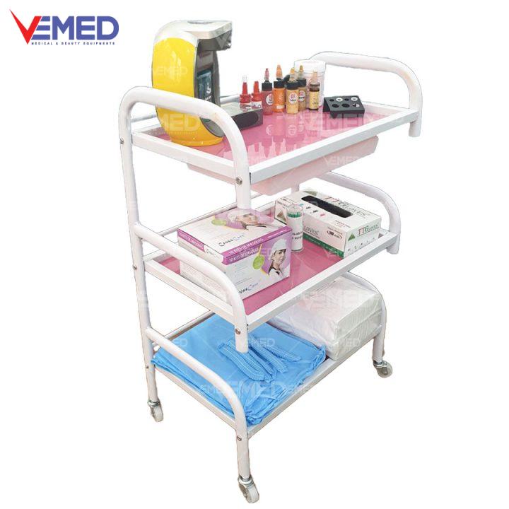 Xe đẩy spa 3 tầng mặt kính HMTL-5010