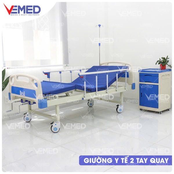 Giường bệnh nhân chỉnh cơ 2 tay quay Hi-MEC HMHB-1020 - Hình ảnh 4