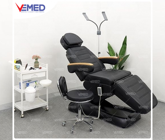 GIƯỜNG GHẾ ĐIỆN SPA THẨM MỸ TAY GỖ HI-MEC HMBB-C830